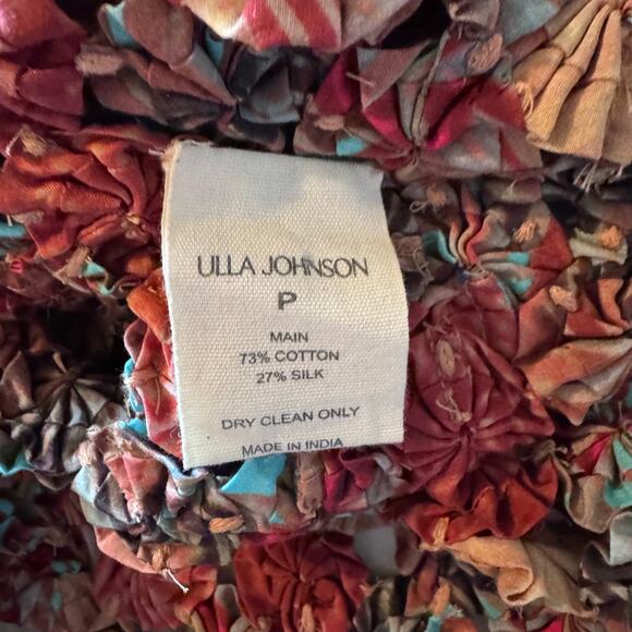 ULLA JOHNSON Ariella Handmade Multicolor Floral Asymmetrical Mini Skirt Size XS - Picture 5 of 6